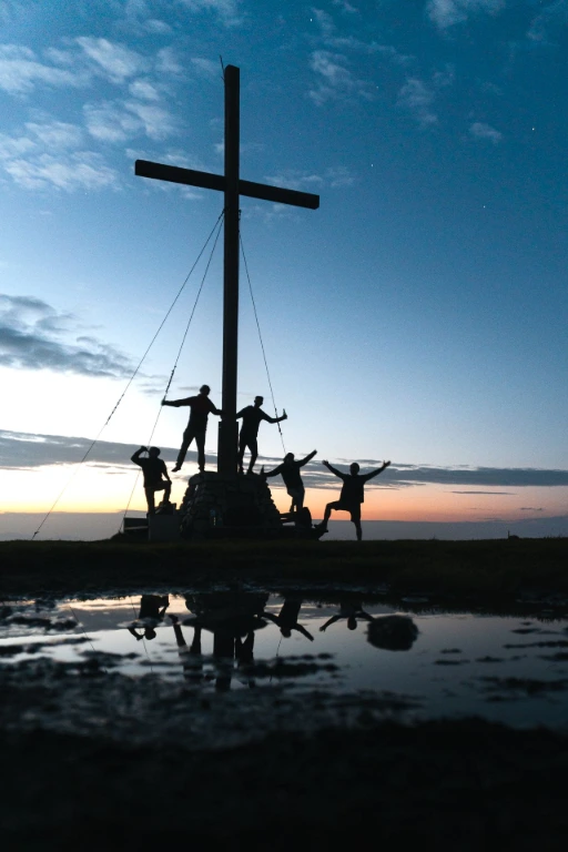 Gipfelkreuz, Team, Bergsteigen