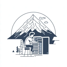 IT worker, Mountain Background